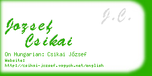 jozsef csikai business card